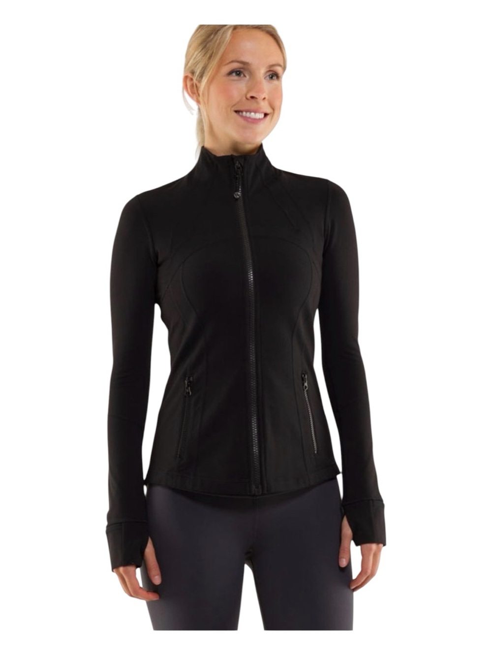 Lululemon Define Black Zip-Front Active Jacket, Sz 2-4, no tag